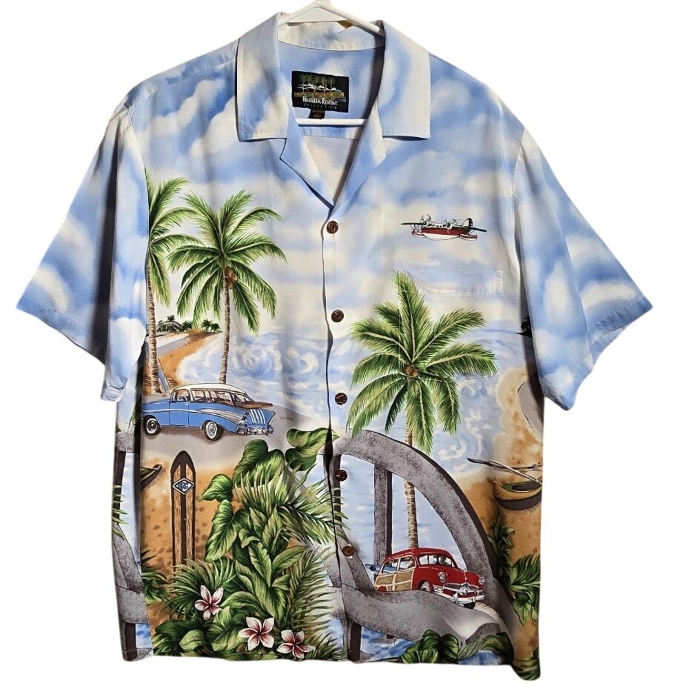 VTG Hawaiian Reserve Collection Mens‎ L Made in Hawaii Tropical Beach Aloha.670